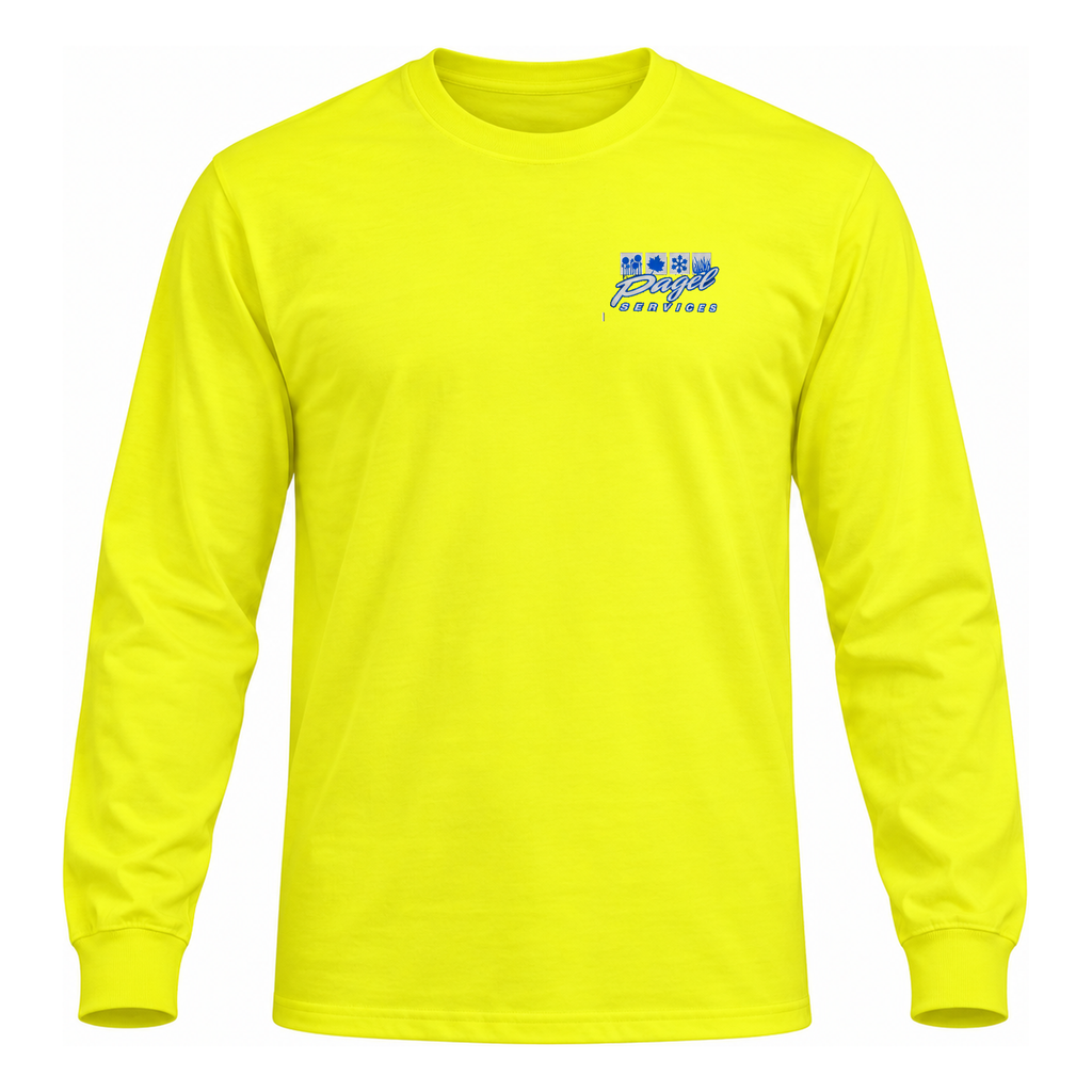 Pagel Service  Safety Yellow Long Sleeve Shirt