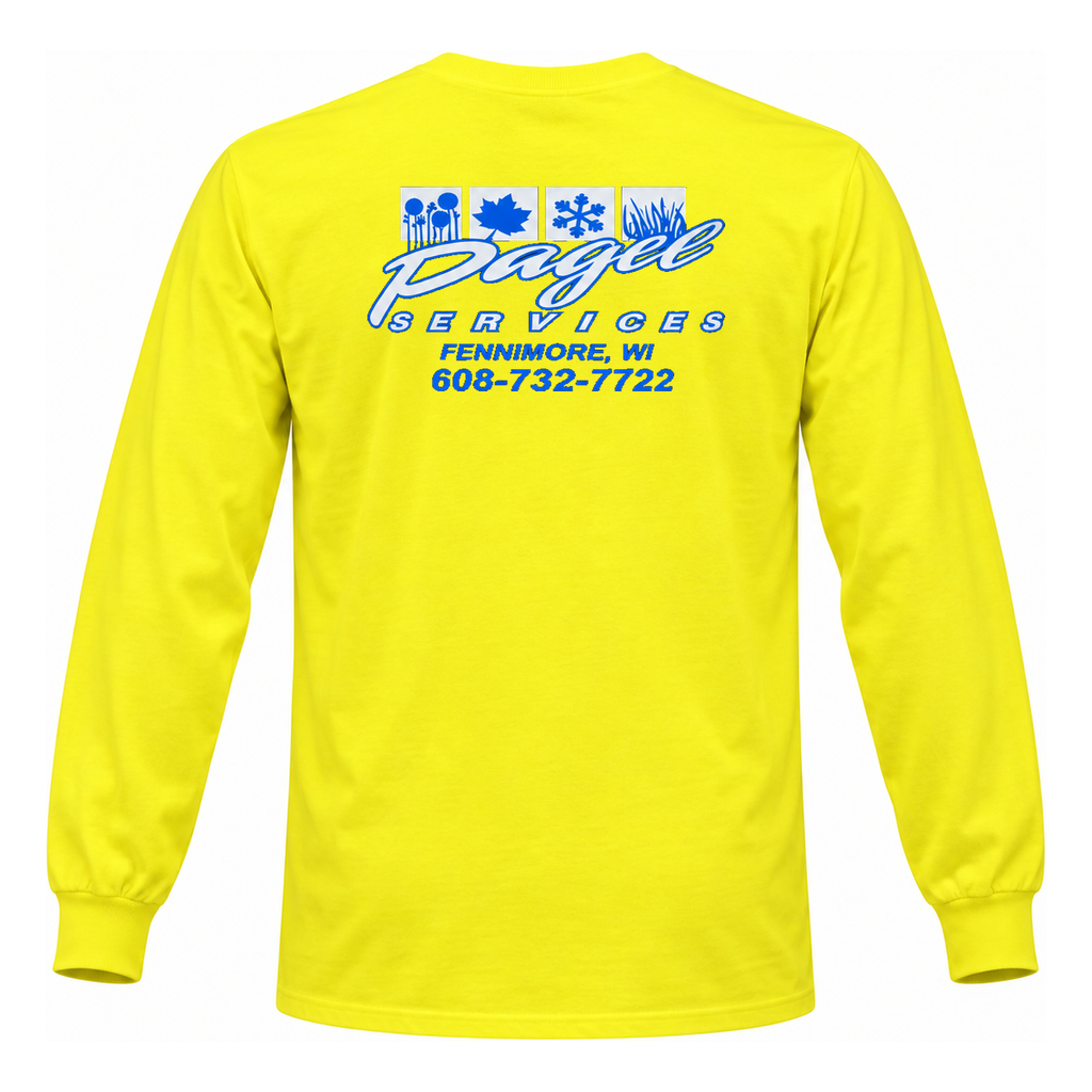 Pagel Service  Safety Yellow Long Sleeve Shirt