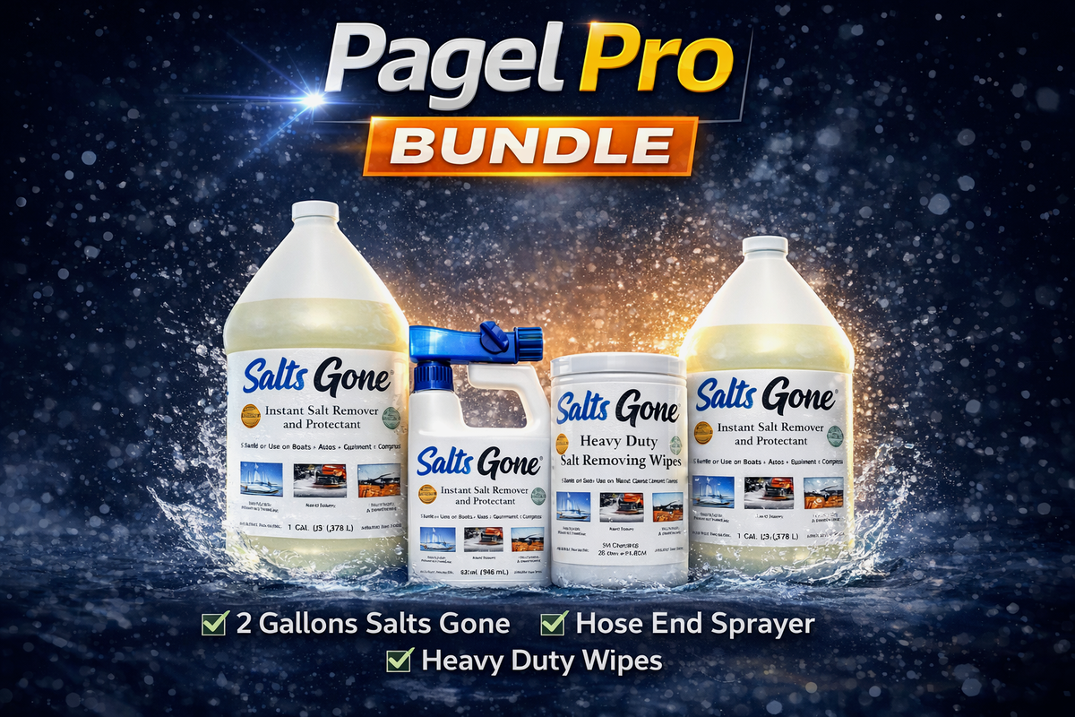 Pagel Pack - 2 gallons of Salts Gone®, Hose End Sprayer and Salts Gone® Wipes