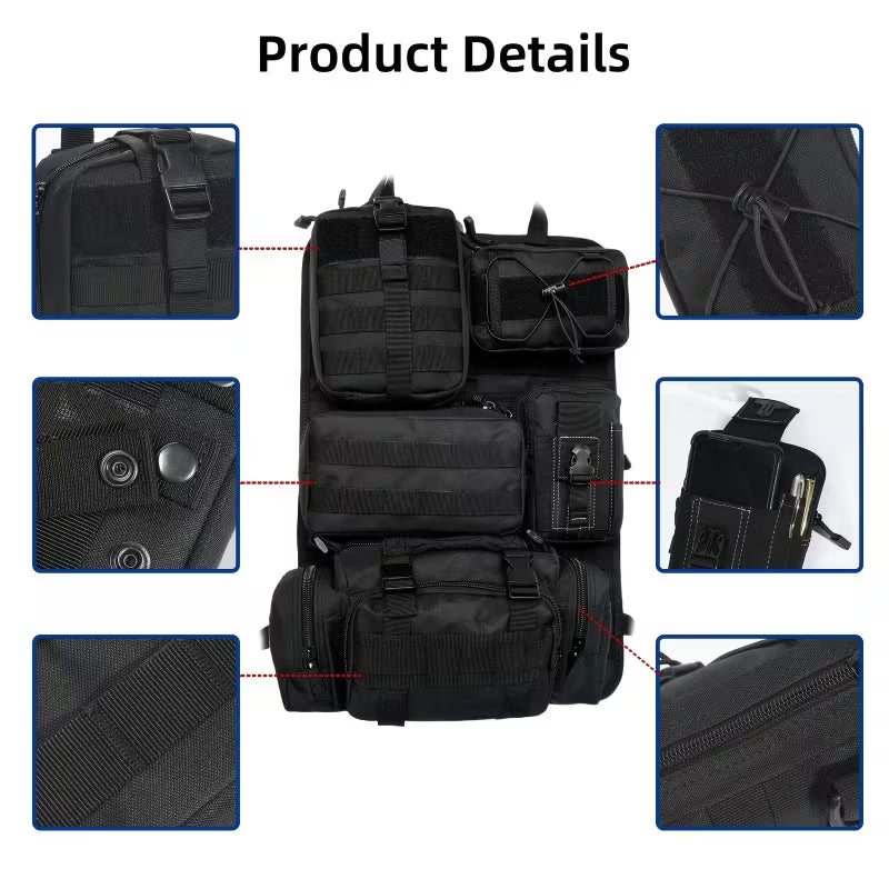6pcs Car Seat Backrest Storage Bag